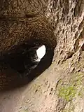 Weathered shapes in a tunnel