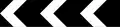 Sharp deviation of route to the left (right if chevrons reversed)