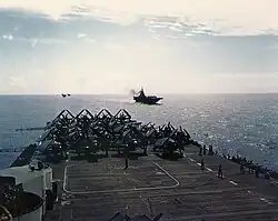 Hornet's flight deck in June 1945