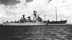 Northampton at Guantanamo Bay, Cuba in 1954.
