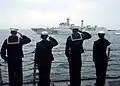 Shijiazhuang coming alongside USS&nbsp;Fitzgerald on 23 April 2009.