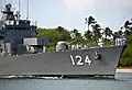 JS Mineyuki entering Pearl Harbor on 10 October 2011.
