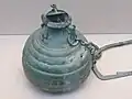 Bronze aryballos for dispensing perfumes