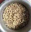 Boiled uncoated beans that will be used to prepare Firinda