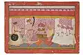 Rao Raja Sardar Singh of Uniara worshiping Lord Krishna.