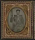 Union Infantry Private in full marching order identified only as "W.H.W'.