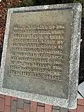 Plaque at the site