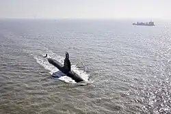 Vagir submarine during its maiden sea trials
