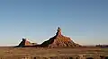 Rooster Butte (right) and Setting Hen Butte (left)