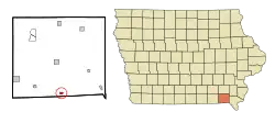 Location of Mount Sterling, Iowa