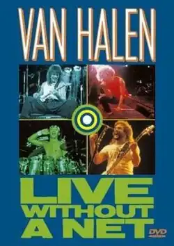 A montage of photos of the band performing onstage
