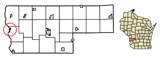 Location of Genoa in Vernon County, Wisconsin