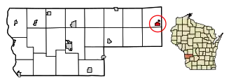 Location of Hillsboro in Vernon County, Wisconsin.