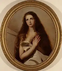 St. Agnes of Rome, copy after Jusepe de Ribera, detail, 1868