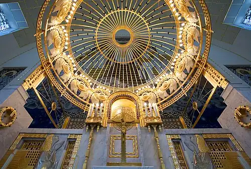 The altar canopy seen from below
