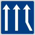 End of extra lane