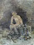 BACK FROM PATROL, Oil, by James Pollock, CAT IV, 1967