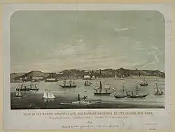 View of the Marine Hospital and Quarantine grounds, Staten Island, New York