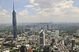 As seen from Kuala Lumpur Tower