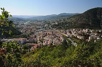 The old centre from east to west