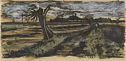 Sketch of Pollard Willow in letter 252 (F-, JH165)