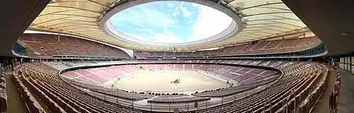 Inner view of the stadium in August 2017