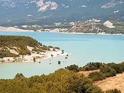 View of the Yesa Reservoir from Ruesta