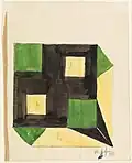 Brush and watercolor design, 1911