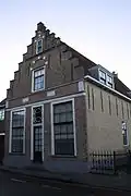 Home with stepped gable