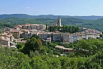 A view of the town from the road to Colle