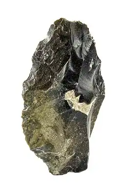 Atypical flint biface from the Lower Paleolithic Acheulean site of Kesselt (Belgium), 500,000–390,000 BP Gallo-Roman Museum (Tongeren)