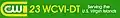 WCVI's logo as a CW affiliate on digital channel 23 from 2009 to 2014.