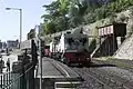 87 at Caernarfon waiting to depart