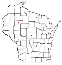 Location of the Town of Grant, Rusk County