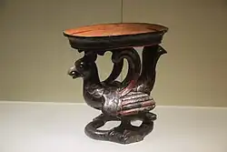 Lacquer dou with phoenix base.