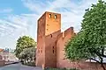 Warsaw Old Town surrounded by the old medieval defensive walls