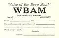 A card showing proof of DXing reception from Pensacola, Florida