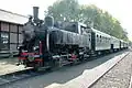 Rosen Valley railway steam train in Weizelsdorf station