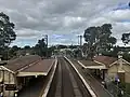 South-west bound view of the station platforms, November 2024
