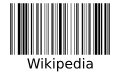 "Wikipedia" encoded in Code 128