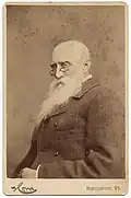 Cabinet card of William Morris Hunt from Howe's studio c. 1879