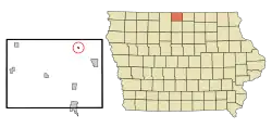 Location of Scarville, Iowa