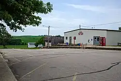 Looking southeast on Center Street