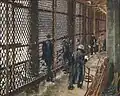 Wired-off Terrace for Exercise in Bad Weather for Civilian Pows at Alexandra Palace, February 1916.