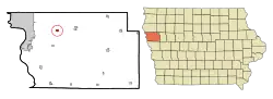 Location of Lawton, Iowa