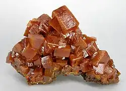 Intensely colored crystals to 1.7&nbsp;cm, from Los Lamentos, Municipio de Ahumada, Chihuahua, Mexico