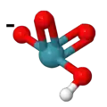 Ball-and-stick model of the component ions