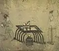Men wearing shanku. Painting from Yanju's tomb, also known as Jiuquan Dingjia Gate No. 5 Tomb, 5th century AD.