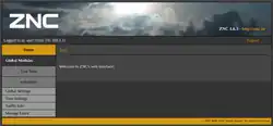 Screenshot of ZNC Web Interface