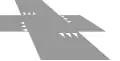 Sign 342 "Shark teeth" markings
